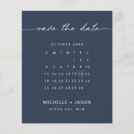 Flyer Calendario de la marina de Presupuestos Guardar la