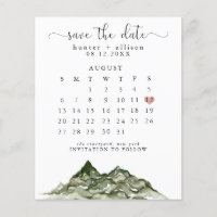 Calendario de presupuesto de montaña para guardar 
