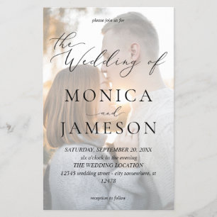 Flyer Caligrafía económica moderna V2 Boda de fotografía