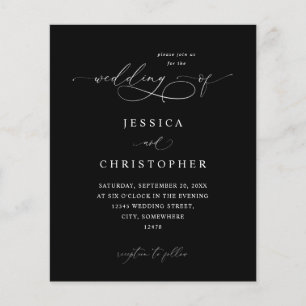 Flyer Caligrafía moderna blanca y negra de presupuesto 3