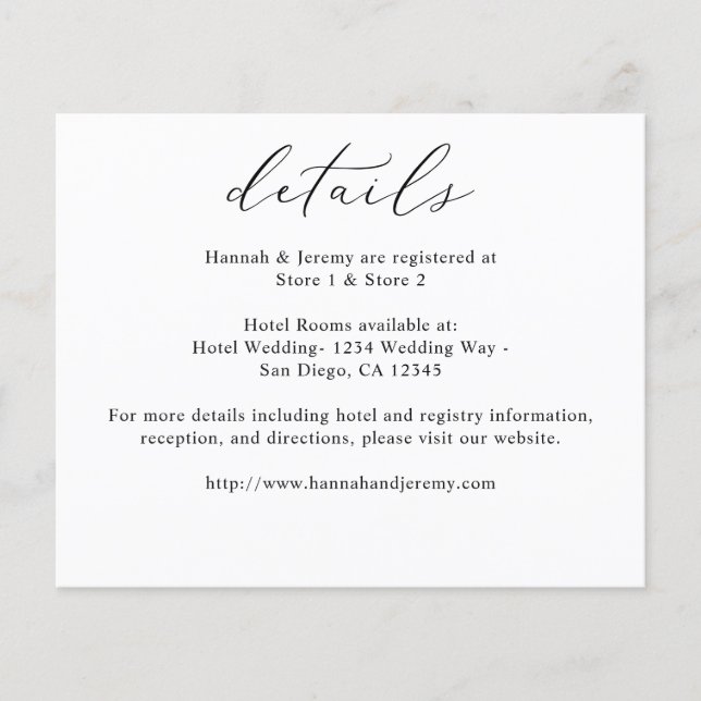 Flyer Caligrafía presupuestaria Detalles en blanco y neg (Frente)