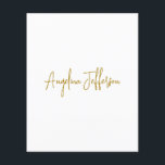 Flyer Caligrafía Profesional Elegante Color Dorado<br><div class="desc">Este producto fue muy bueno y me encanta lo fácil que es para el diseño personalizar. El diseño era muy sencillo, así que me siento muy complacido cuando lo creo.</div>
