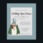 Flyer Cámara Abierta de Snowman, Navidades de países de<br><div class="desc">Invitación a casa abierta para Navidades de países de presupuesto Vacaciones de Snowman - Un caprichoso muñeco de nieve vestido con lo mejor de su invierno aparece en nuestra invitación al presupuesto. Nuestra invitación le permite tener mucho espacio para todos sus detalles de su Casa Abierta de Vacaciones o de...</div>