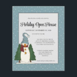 Flyer Cámara Abierta de Snowman, Navidades de países de<br><div class="desc">Invitación a casa abierta para Navidades de países de presupuesto Vacaciones de Snowman - Un caprichoso muñeco de nieve vestido con lo mejor de su invierno aparece en nuestra invitación al presupuesto. Nuestra invitación le permite tener mucho espacio para todos sus detalles de su Casa Abierta de Vacaciones o de...</div>
