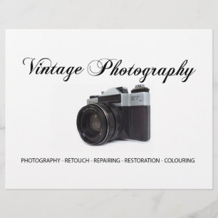 Flyer Cámara de cine antigua