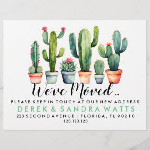 Flyer Cambio de dirección que hemos movido las macetas d