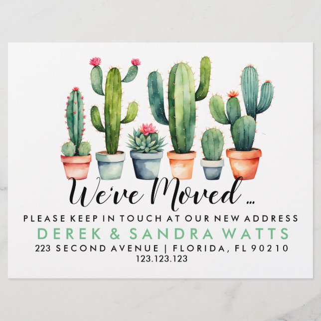 Flyer Cambio de dirección que hemos movido las macetas d (Frente)