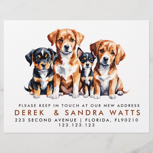 Flyer cambio de dirección que hemos movido perros de inv (Frente)