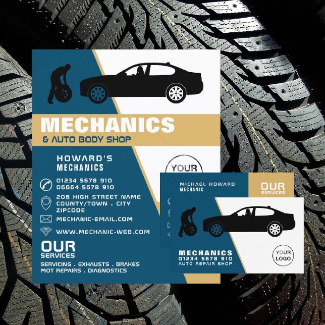 Flyer Cambio de neumáticos, mecánica automática y public (Subido por el creador)