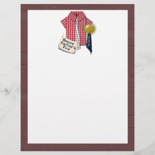 Flyer Camisas rojas del Día del Padre con fondo de grane