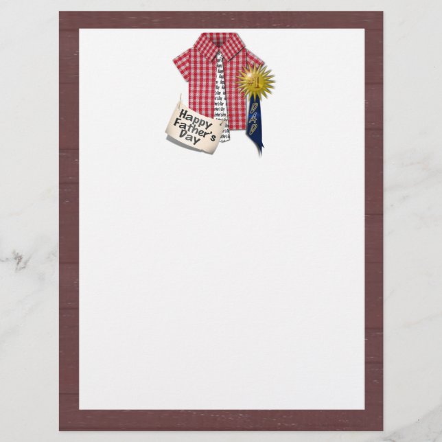 Flyer Camisas rojas del Día del Padre con fondo de grane (Frente)