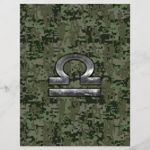 Flyer Camo digital verde de Silver Libra Zodiac