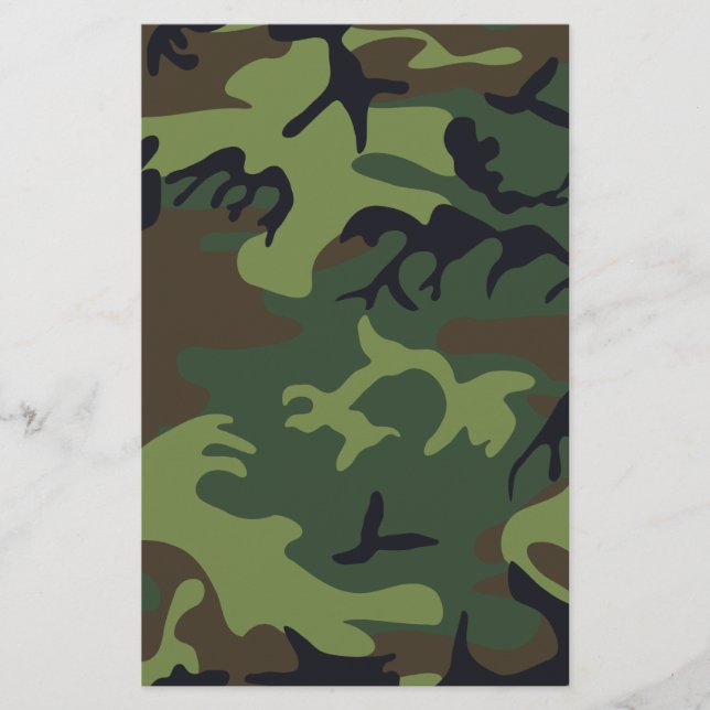 Flyer Camo militar de la Selva Verde (Frente)