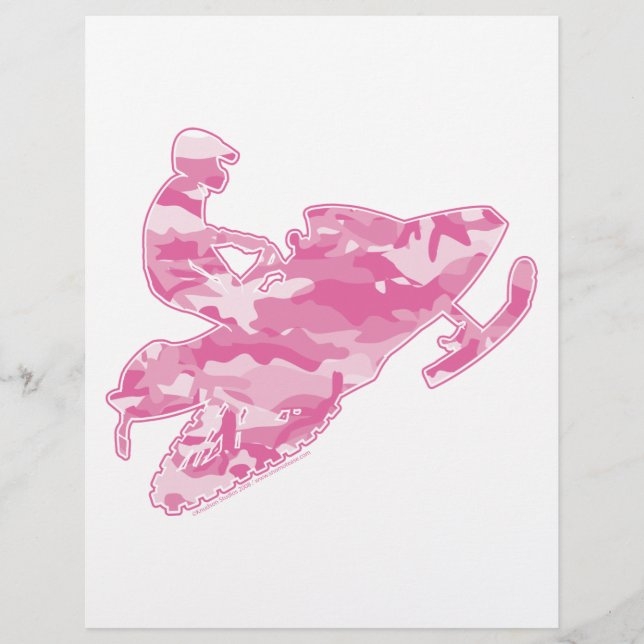 Flyer Camo Pink Sled en negro (Frente)