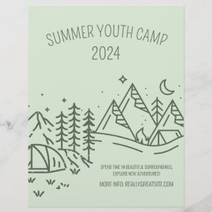 Flyer Campamento de Verano Divertido Editable, Campament