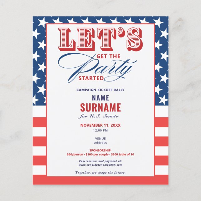 Flyer Campaña de recaudación de fondos políticos del Par (Frente)