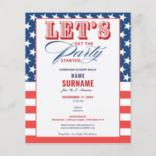 Flyer Campaña de recaudación de fondos políticos del Par