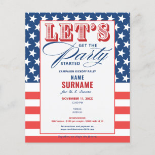 Flyer Campaña de recaudación de fondos políticos inicio 