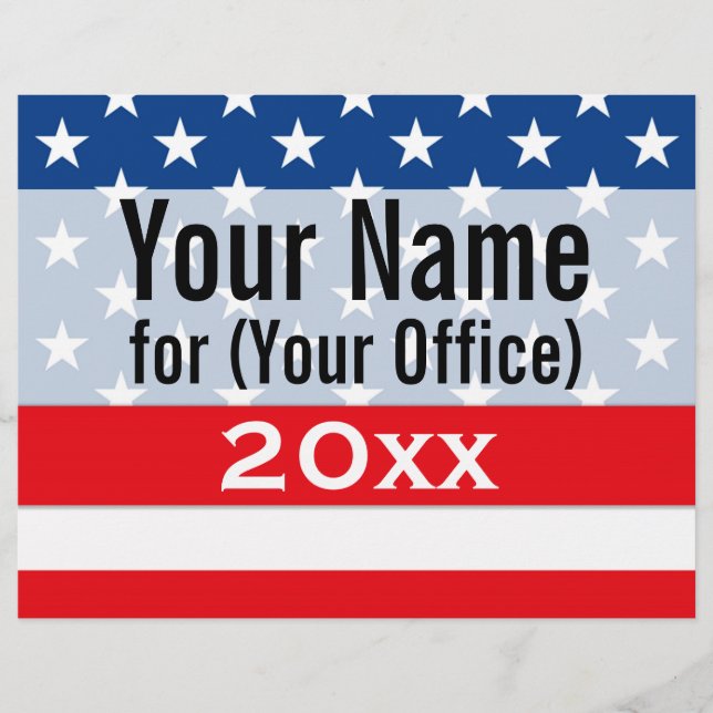 Flyer Campaña política candidato no partidista impreso (Frente)