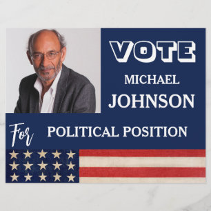 Flyer Campaña política de foto personalizada 
