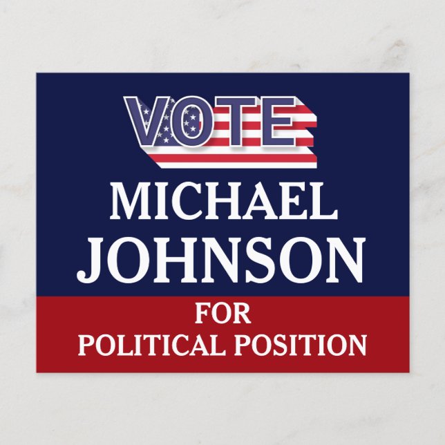 Flyer Campaña política moderna azul rojo blanco (Frente)