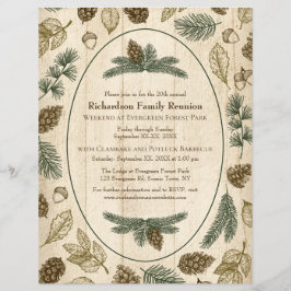 Flyer Camping salvaje Reunión familiar Jamboree BBQ