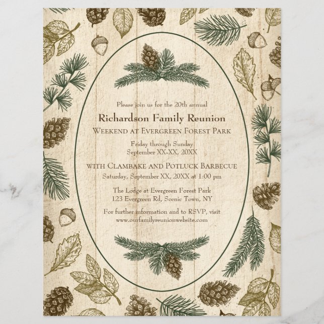 Flyer Camping salvaje Reunión familiar Jamboree BBQ (Frente)