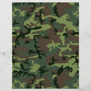 Flyer Camuflaje Camo Patrón Verde Marrón