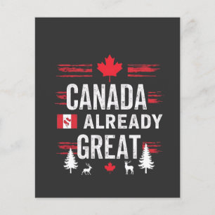 Flyer Canadá ya es grande Anti MAGA Anti Trump
