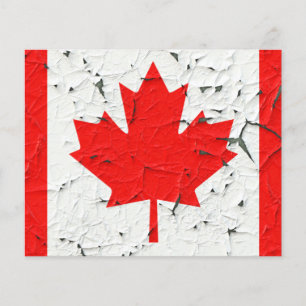 Flyer Canadian Red Maple Leaf CANADA Peeling Paint Print