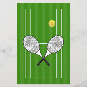 Flyer Cancha de tenis y pelota de tenis