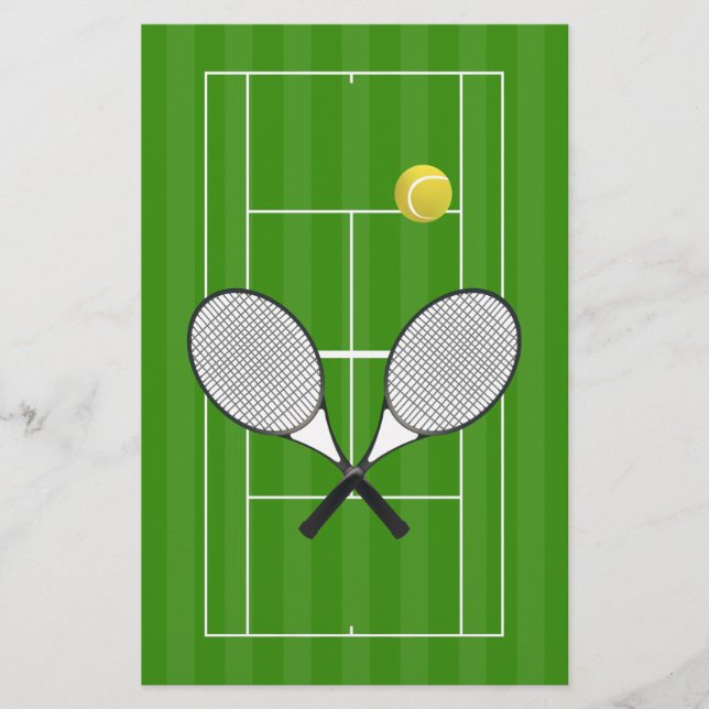 Flyer Cancha de tenis y pelota de tenis (Frente)