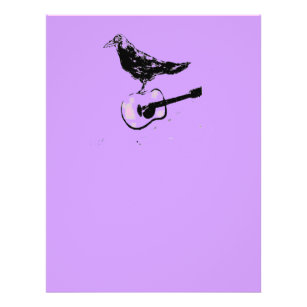 Flyer canción de guitarra raven