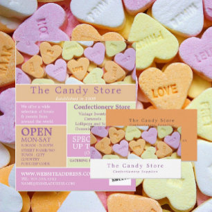 Flyer Candía de corazón, artículos de pastelería, public