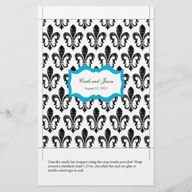 Flyer Candy Bar Wrapper | Turquesa de Nueva Orleans (Frente)
