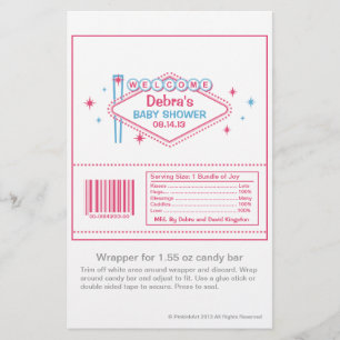 Flyer Candy Wrapper de Baby Shower en Las Vegas