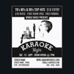 Flyer Cantante solitario, anuncio de evento de Karaoke<br><div class="desc">Cantante solitario,  evento de Karaoke Anunciante Volante de The Business Card Store.</div>