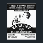 Flyer Cantante solitario, anuncio de evento de Karaoke<br><div class="desc">Cantante solitario,  evento de Karaoke Anunciante Volante de The Business Card Store.</div>