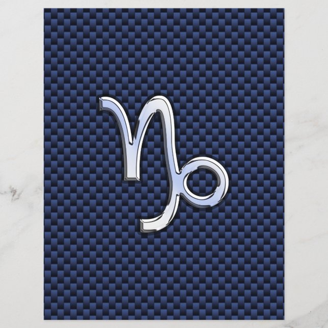 Flyer Capricornio Rótulo Zodiac estilo de fibra de carbo (Frente)