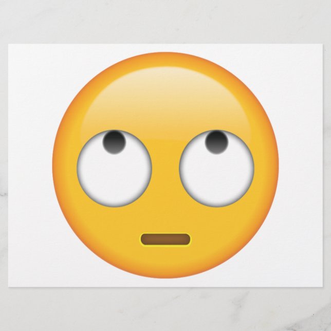 Flyer Cara con ojos rollos - Emoji (Frente)