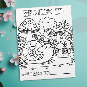 Flyer Caracol y champiñones Página Color Me