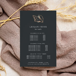 Flyer Caracola de cobre elegante | Precios y servicios