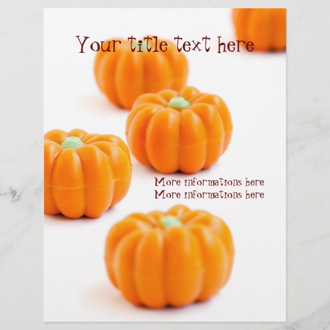 Flyer Caramelos de calabaza de Halloween (Frente)