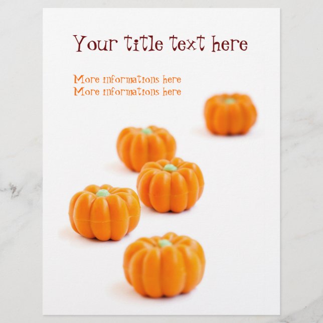 Flyer Caramelos de calabaza de Halloween (Frente)