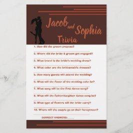 FLYER CARGA DE JUEGO DE LA DUCHA DE TRIVIA OSCURA, BRIDE