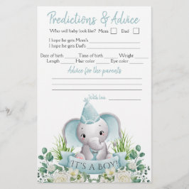 Flyer Cargador de doble juego de Baby Shower para Elepha