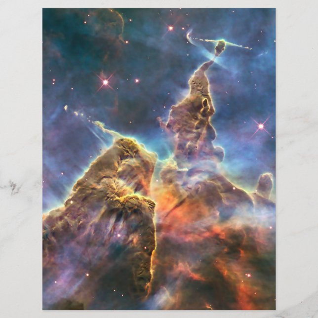 Flyer Carina Nebula por el telescopio espacial Hubble (Frente)