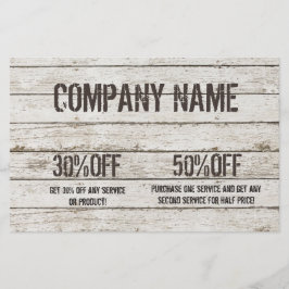 Flyer Carpintería de madera blanqueada carpintero constr