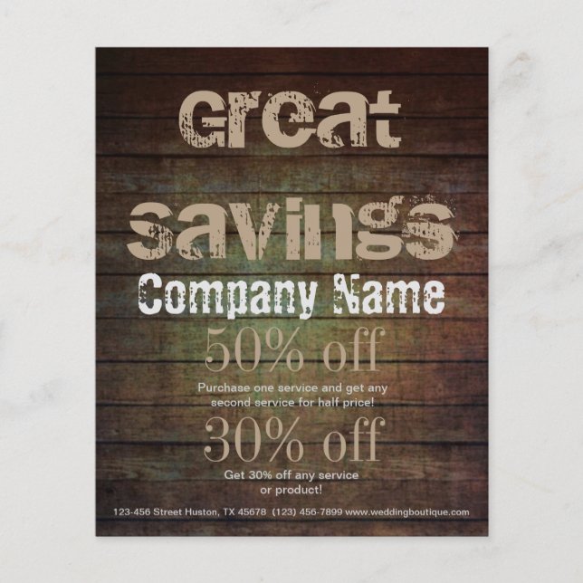 Flyer carpintero vintage de la construcción artesanal (Frente)