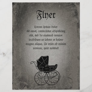 Flyer Carrito gótico para bebés